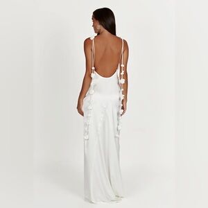 Meshki Elenora Rose dress gown white size Large